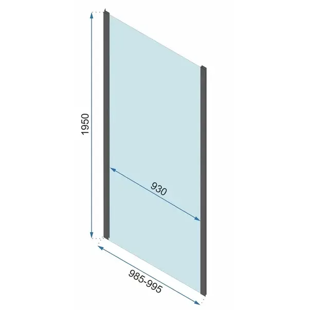 Cabina de dus patrata cu usi pliabile auriu Rea Rapid Fold 90x80 cm [11]