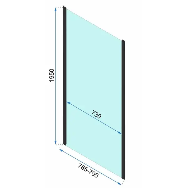 Cabina de dus patrata cu usi pliabile auriu Rea Rapid Fold 90x80 cm [9]