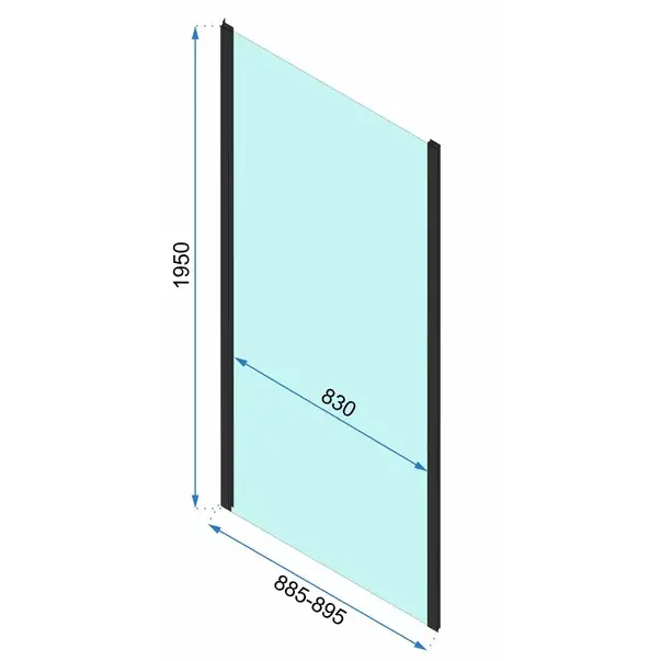 Cabina de dus patrata cu usi pliabile auriu Rea Rapid Fold 90x80 cm [10]