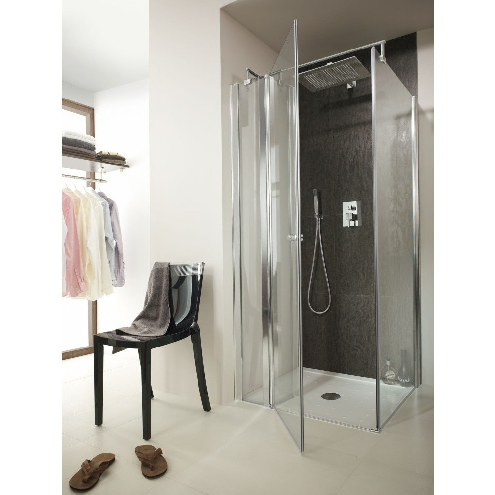 Cabina de dus patrata Deante Cubic cu usa pivotanta 80x80cm finisaj crom [2]