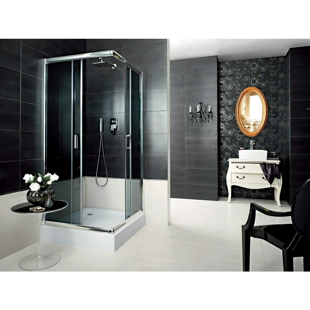 Cabina de dus patrata Deante Funkia cu usi culisante 90x90cm finisaj crom lucios [2]