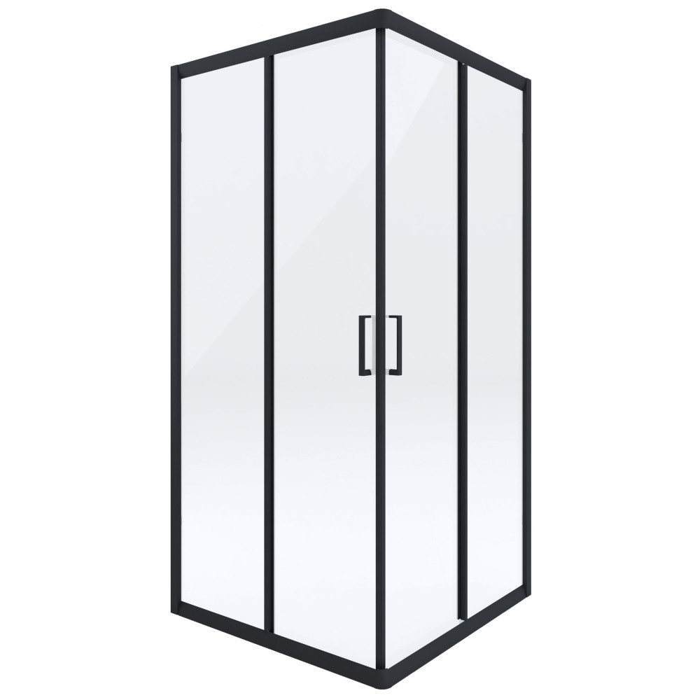 Cabina de dus patrata Deante Funkia cu usi culisante 90x90cm finisaj negru [1]