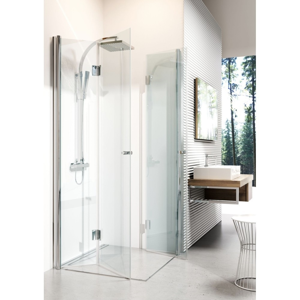 Cabina de dus patrata Deante Kerria cu usi batante 80x80cm finisaj crom [3]