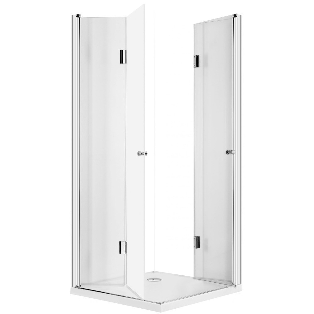 Cabina de dus patrata Deante Kerria cu usi batante 80x80cm finisaj crom [2]