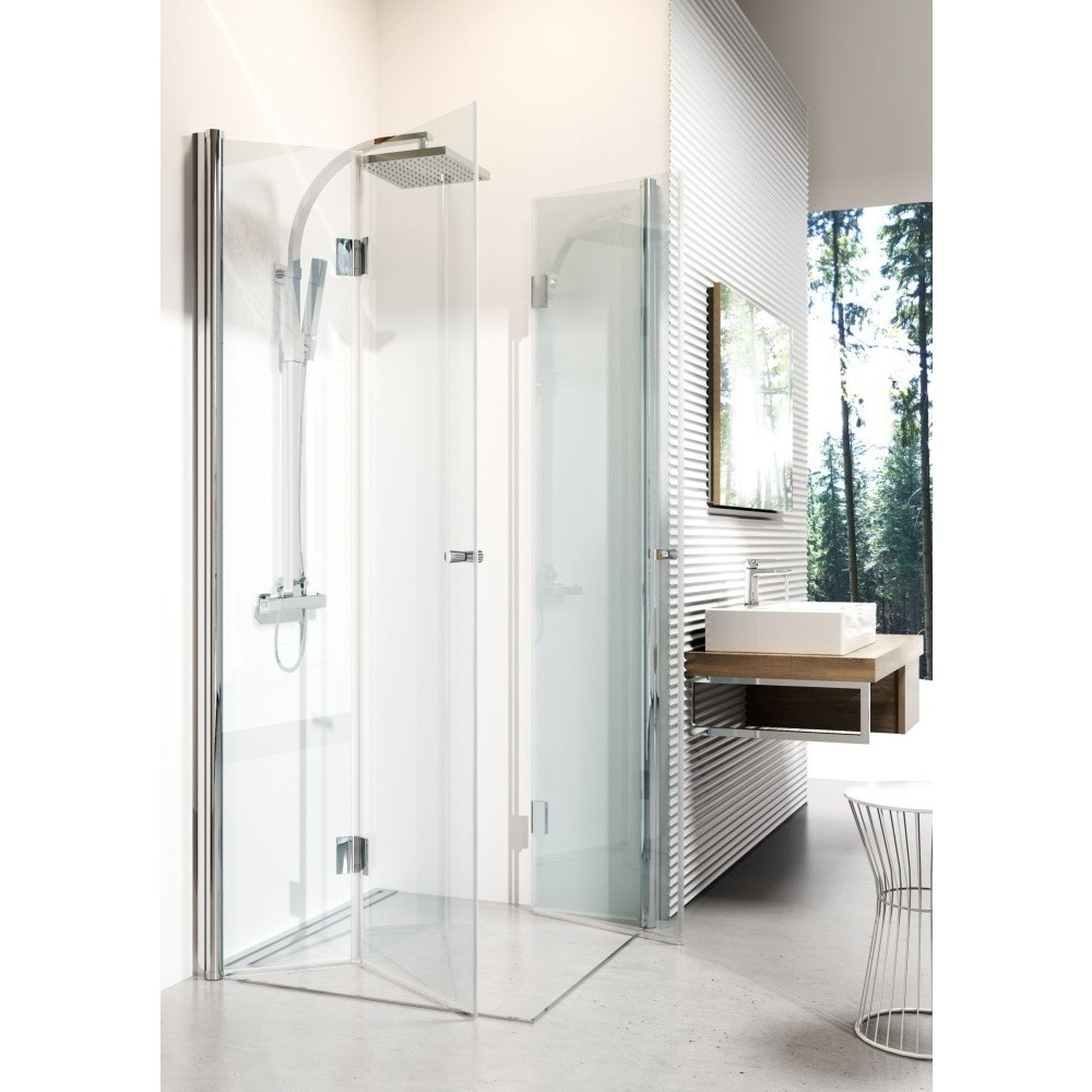 Cabina de dus patrata Deante Kerria cu usi batante 90x90cm finisaj crom [3]