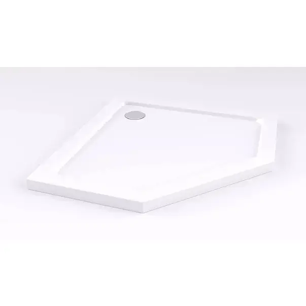Cabina de dus pentagonala Rea Diamond cu usa batanta 100x100 auriu [7]