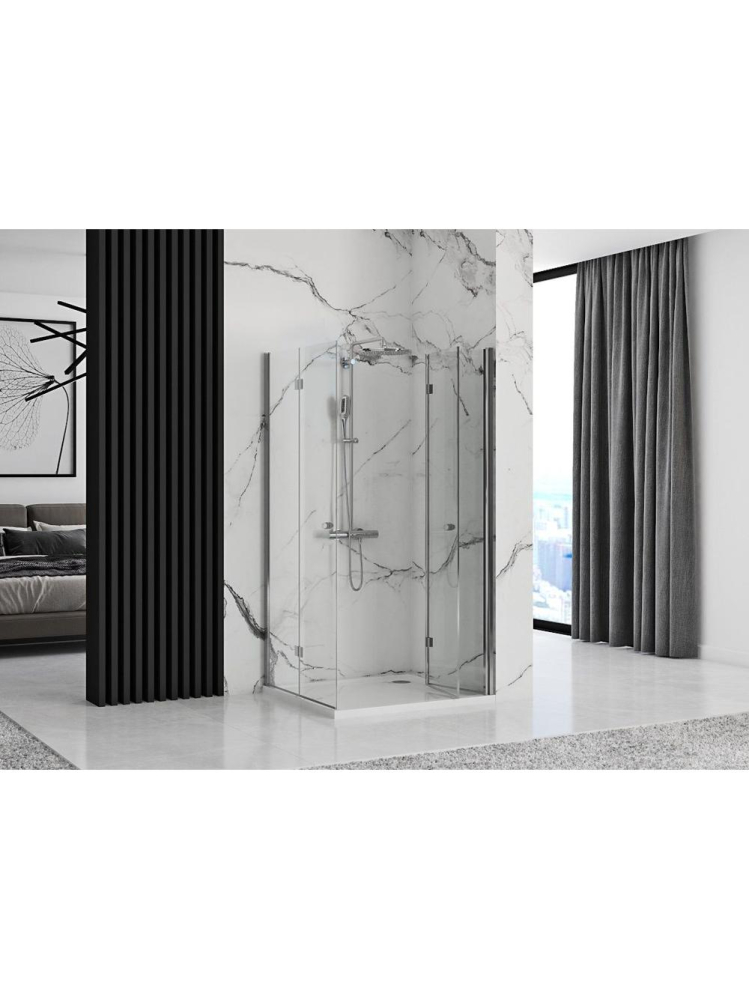 Cabina de dus pliabil Rea Fold N2 80x80 cm crom [10]