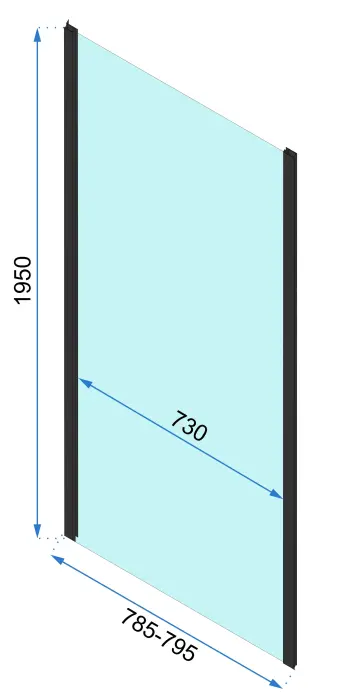 Cabina de dus Rapid Slide Negru 120x90cm, Rea [13]