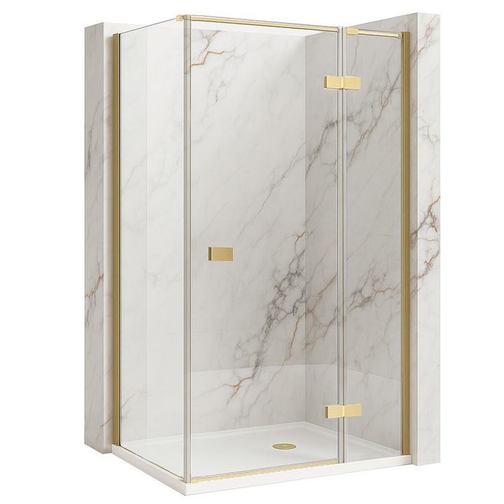 Cabina de dus Rea Atlas 100x100 cu deschidere pe dreapta auriu periat  [1]