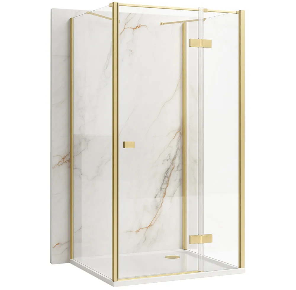 Cabina de dus Rea Atlas 80x90 cu deschidere pe dreapta auriu periat [1]