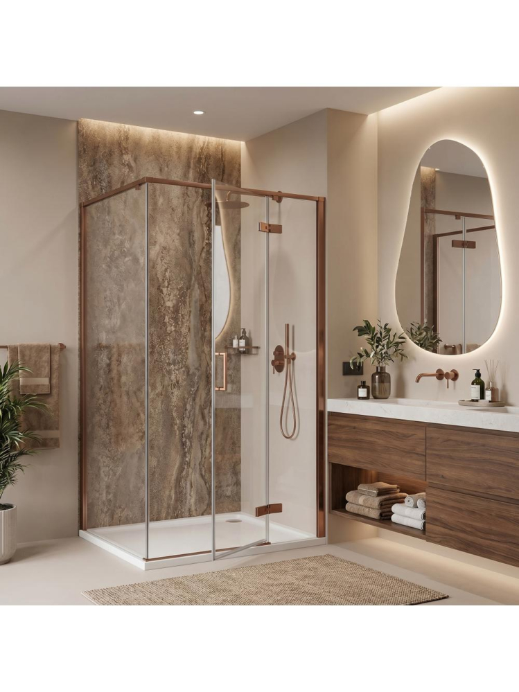 Cabina de dus Rea Bruno 100x80 cupru periat [5]