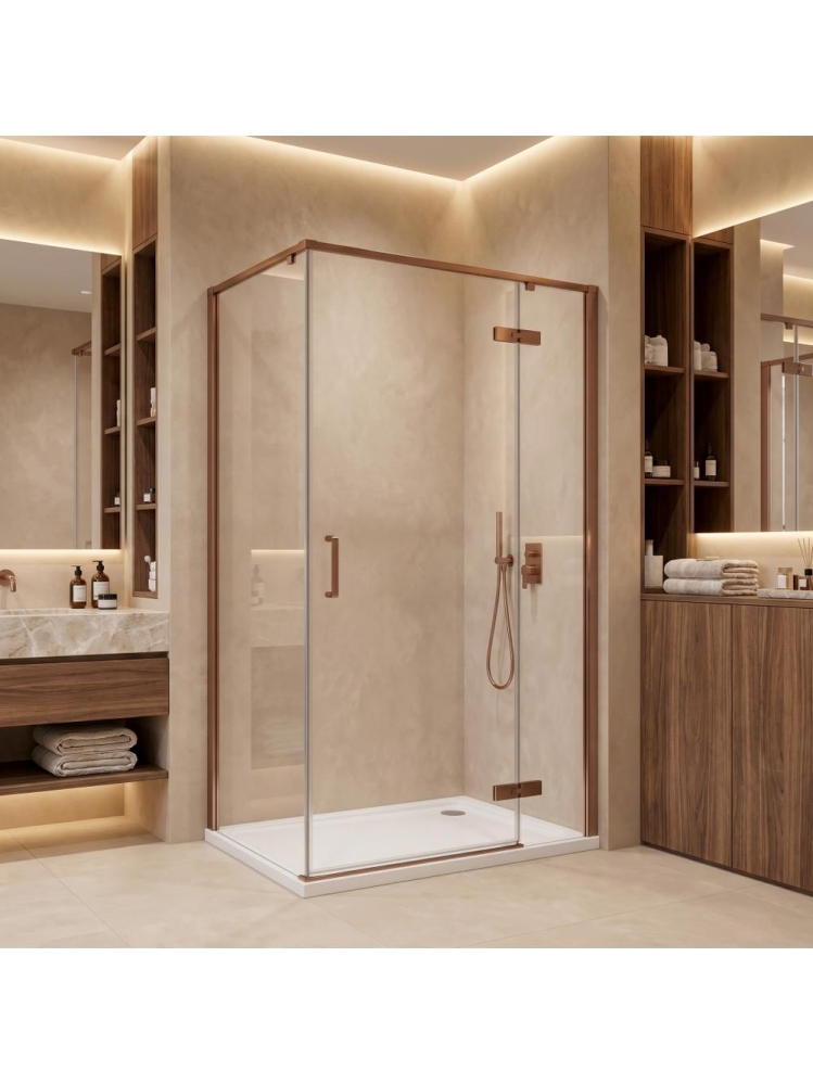 Cabina de dus Rea Bruno 100x80 cupru periat [3]