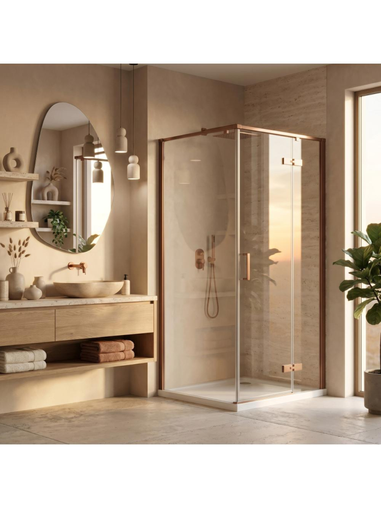 Cabina de dus Rea Bruno 90x90 cupru periat [3]
