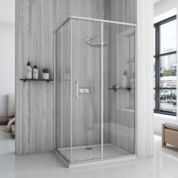 Cabină de duș Rea City 80x100 cm crom periat [1]