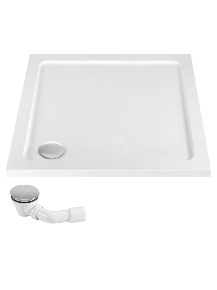 Cabina de dus Rea City cu cadita neagra 80x80 cm auriu periat [10]