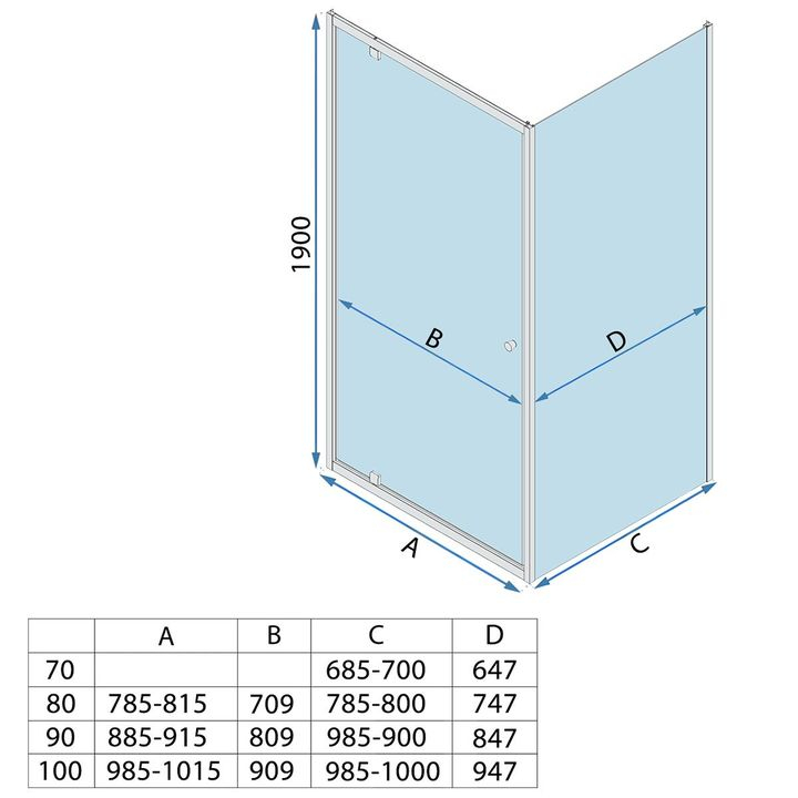 Cabina de dus Rea Primo Swing 80x70 crom [7]