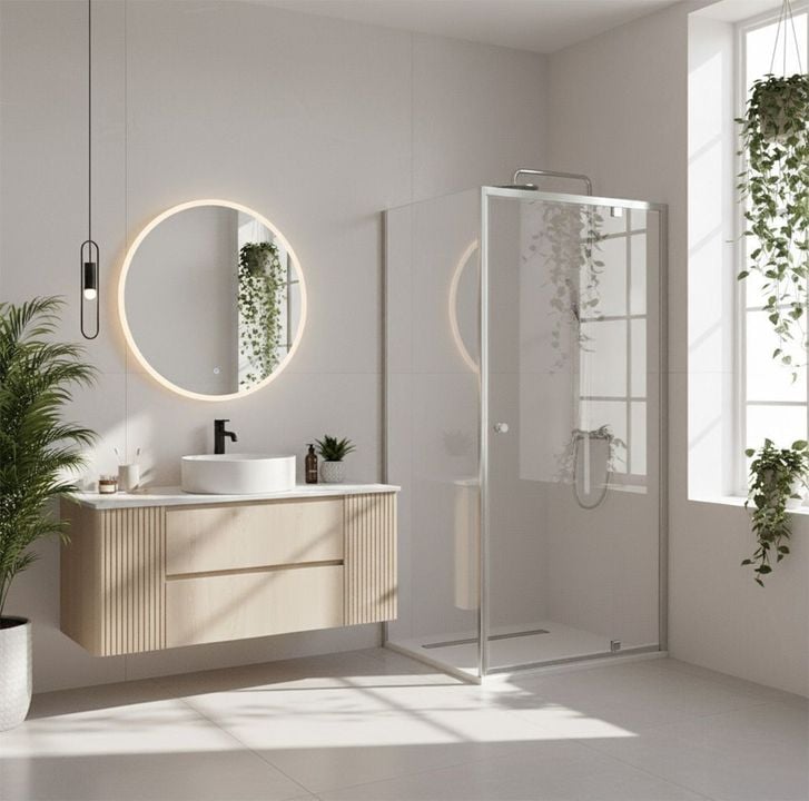 Cabina de dus Rea Primo Swing 90x100 crom [8]