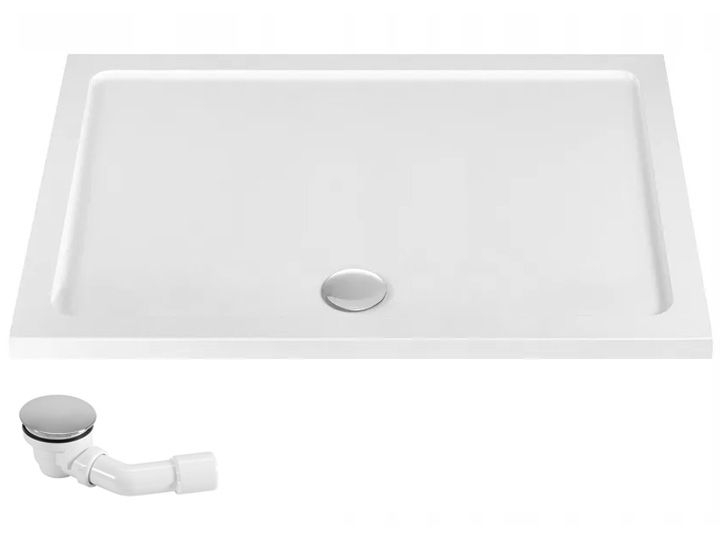 Cabină de duș Rea Punto cu cadita neagra  80x100 cm auriu [9]