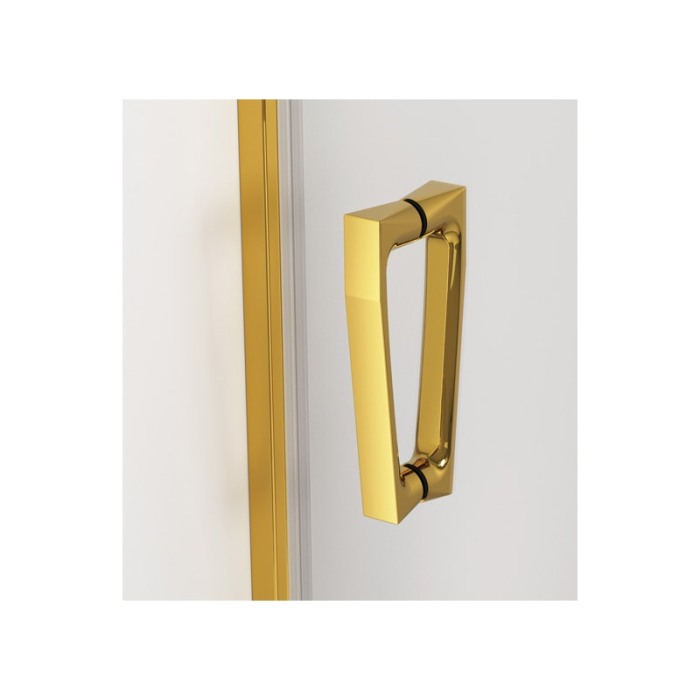 Cabina de dus, SanSwiss, Cadura Opal, patrata, 90 x 90 cm, cu deschidere pe dreapta, auriu [2]