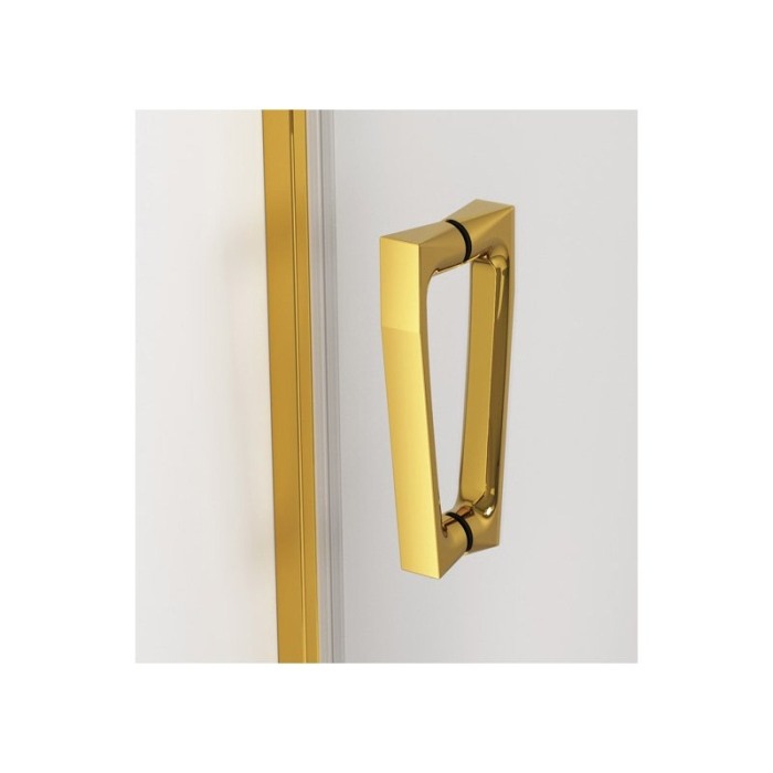 Cabina de dus, SanSwiss, Cadura Rubin, patrata, 90 x 90 cm, cu deschidere pe dreapta, auriu [2]