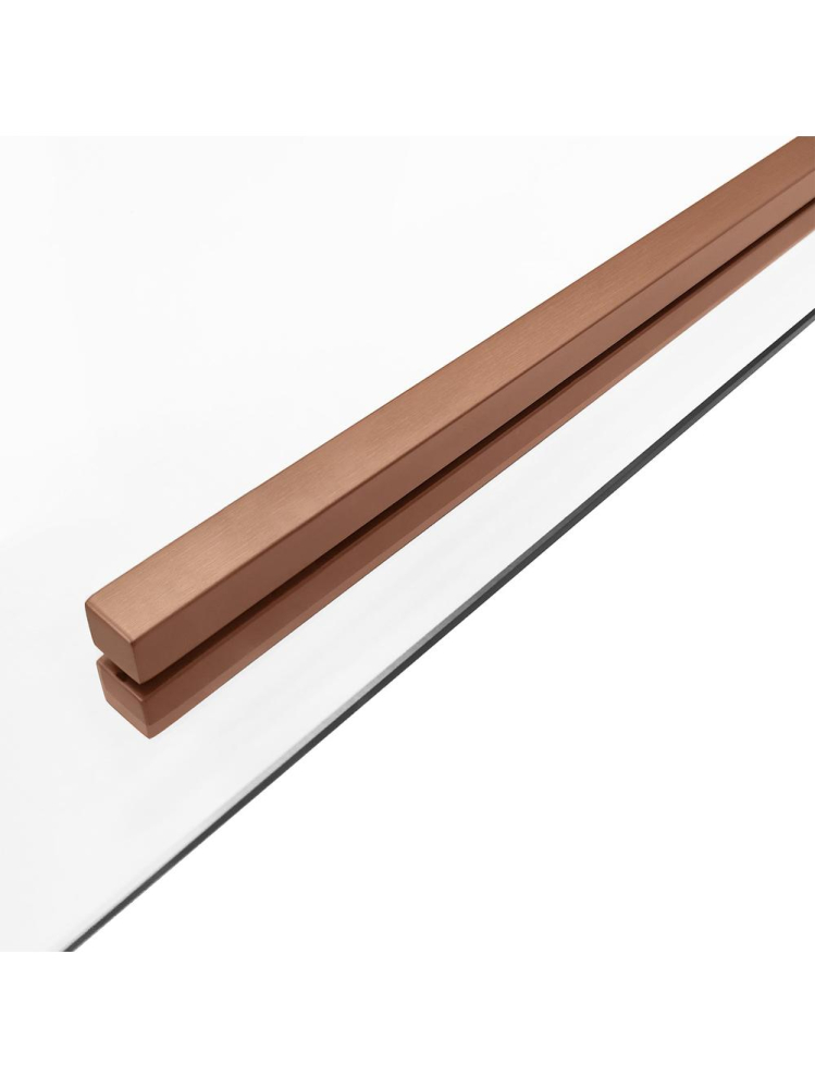 Cabina de dus SOLAR cu cadita alba 90x90 cm cupru periat [6]