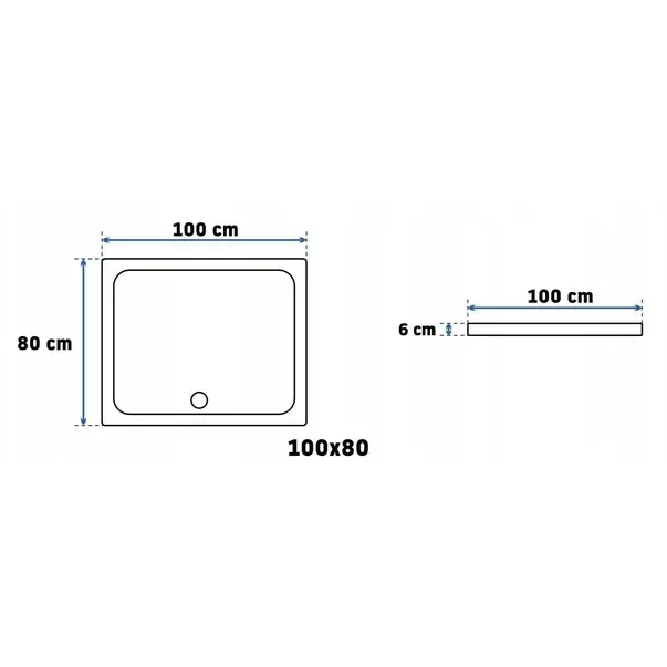 Cabina dus cu cadita de dus dreptunghiulara si usa glisanta Rea Space In 80x100 negru mat [3]