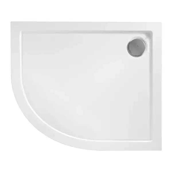 Cabina dus cu cadita semirotunda Rea Look cu doua usi culisante 80x100 crom lucios stanga [5]