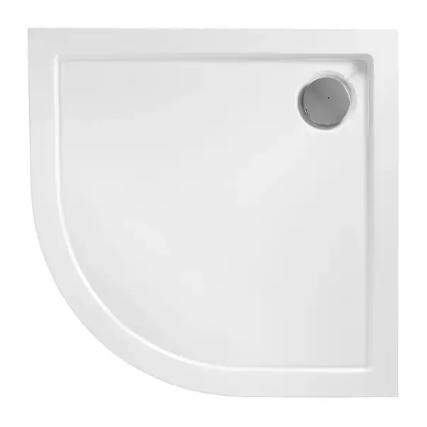 Cabina dus cu cadita semirotunda Rea Look cu doua usi culisante 80x80 negru mat [6]