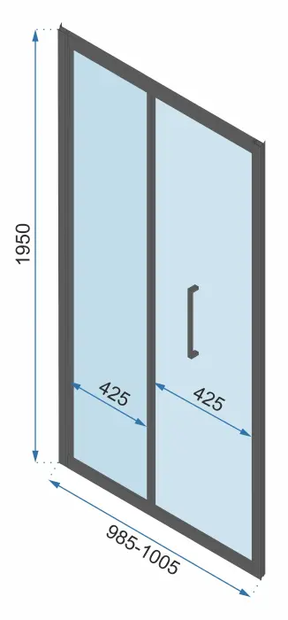 Cabina dus de colt Rapid Fold Negru 90x80cm, Rea [8]