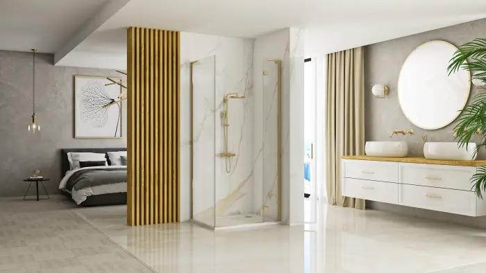 Cabina dus Hugo Auriu Periat 100x90cm, Rea [3]