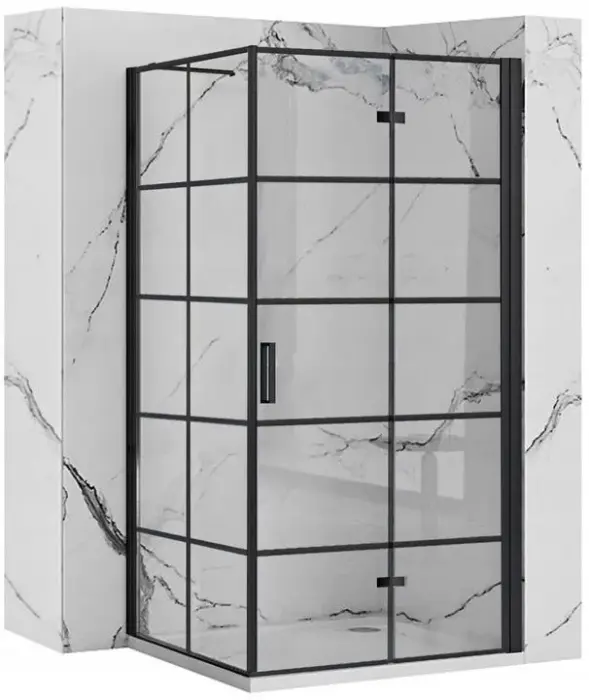 Cabina dus Molier Negru 110x90cm, Rea [1]