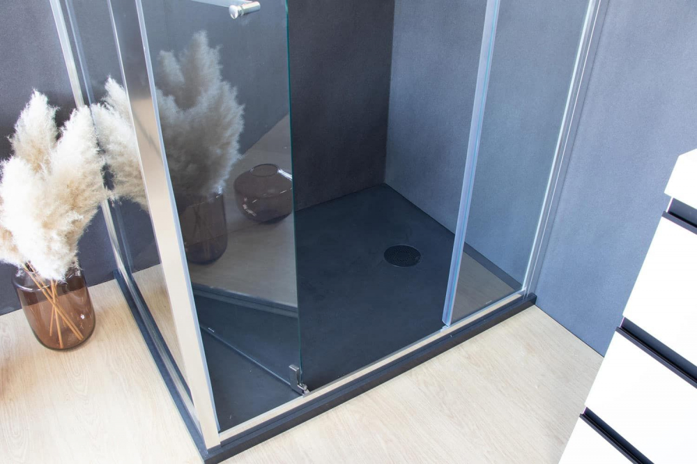 Cabina dus patrata cu usa glisanta rotativa KolpaSan Stellar DW 90x90 cm, crom lucios [3]