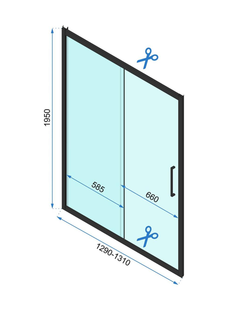 Cabina dus Rapid Slide 160x100 cm crom [8]
