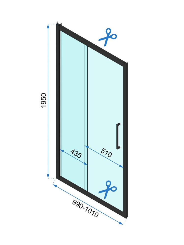 Cabina dus Rapid Slide 160x100 cm crom [5]
