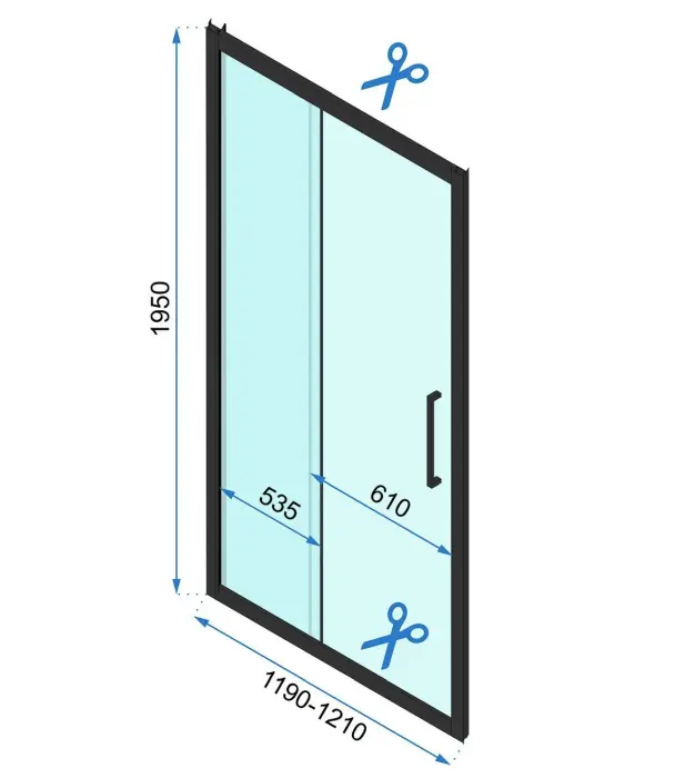 Cabina dus Rapid Slide Auriu 130x80cm, Rea [7]