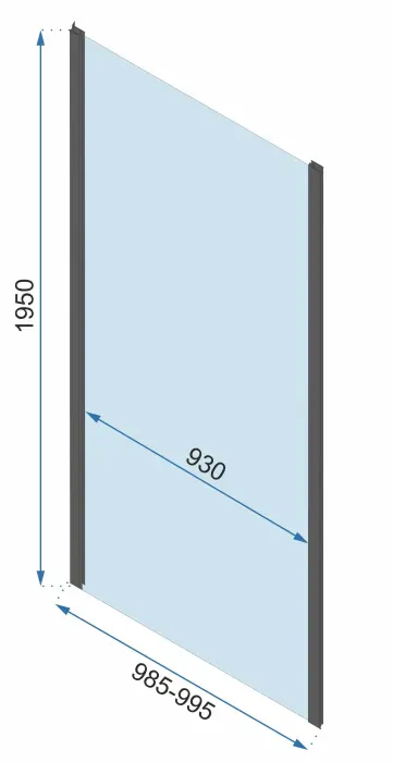 Cabina dus Rapid Slide Crom 140x80cm, Rea [13]