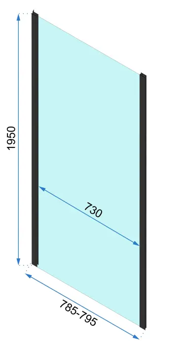 Cabina dus Rapid Slide Crom 140x80cm, Rea [11]