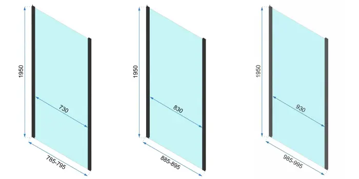 Cabina dus Rapid Swing Auriu 100x80cm, Rea [6]