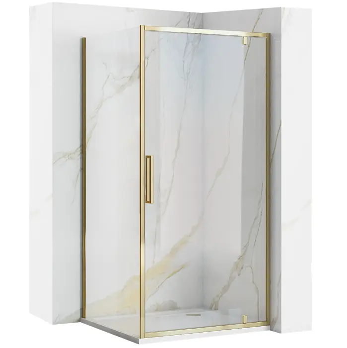 Cabina dus Rapid Swing Auriu 100x80cm, Rea [1]