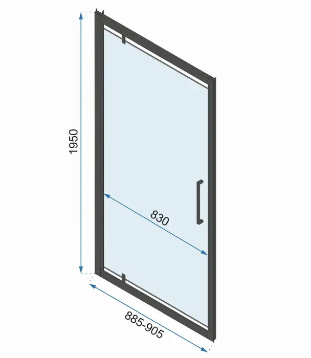 Cabina dus Rapid Swing Crom 100x80cm, Rea [6]