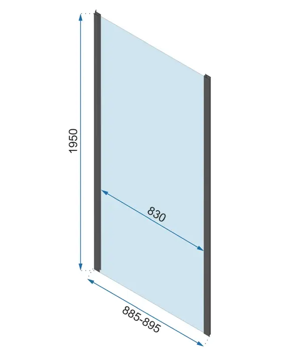 Cabina dus Rapid Swing Crom 100x80cm, Rea [9]
