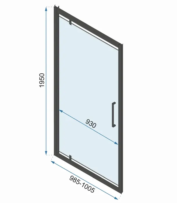 Cabina dus Rapid Swing Crom 100x80cm, Rea [7]