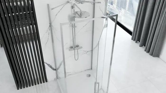 Cabina dus Rapid Swing Crom 100x80cm, Rea [2]