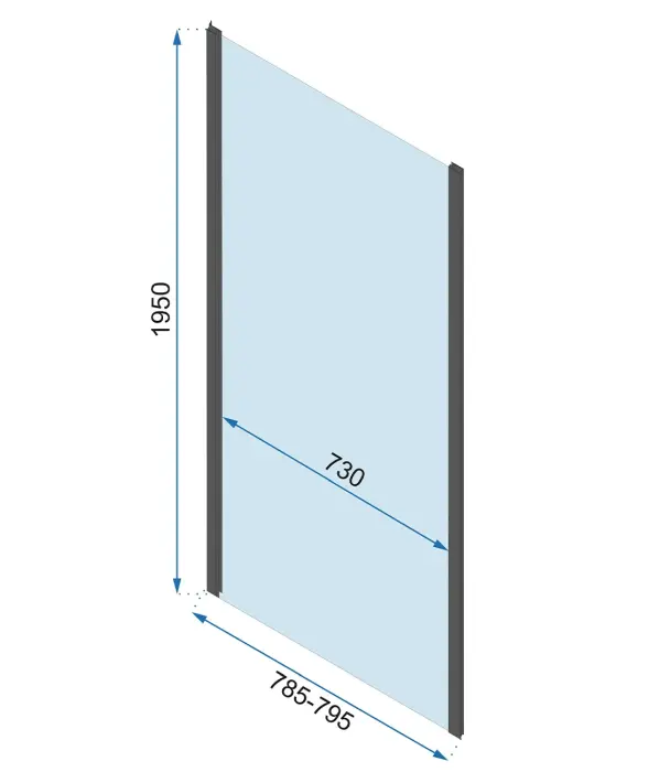 Cabina dus Rapid Swing Crom 100x80cm, Rea [8]