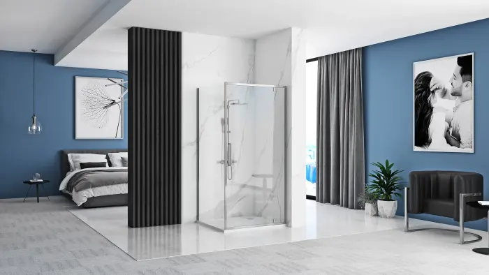 Cabina dus Rapid Swing Crom 90x80cm, Rea [2]