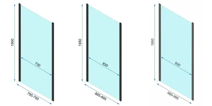Cabina dus Rapid Swing Crom 90x80cm, Rea [6]