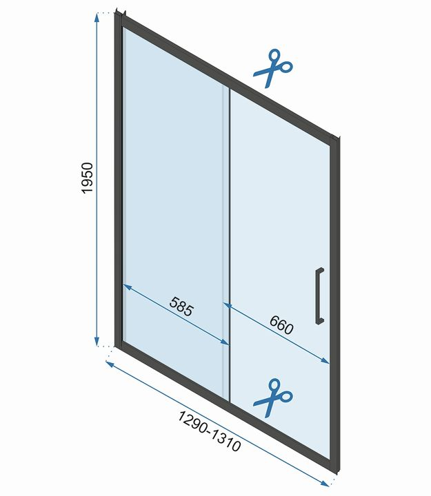 Cabina dus REA Rapid Slide 150x100 cm crom [9]