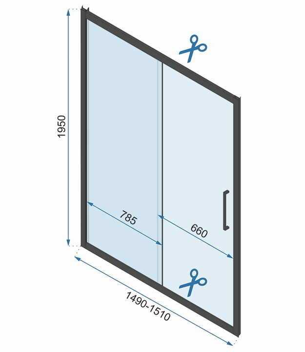 Cabina dus REA Rapid Slide 150x100 cm crom [11]