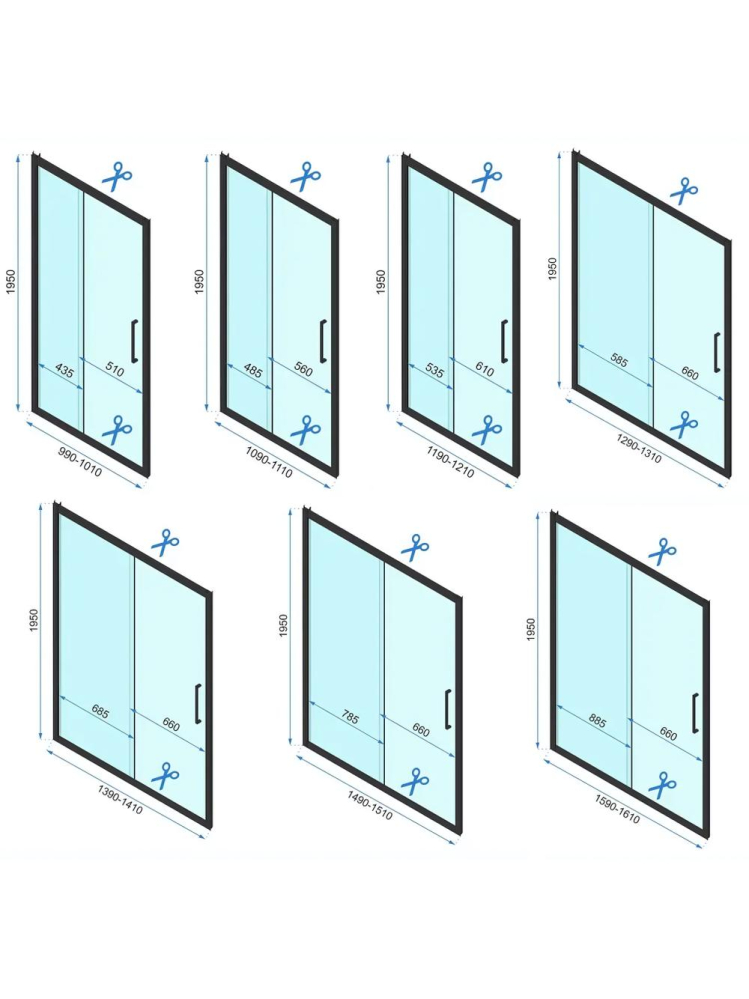 Cabina dus REA Rapid Slide 160x90 cm crom [6]