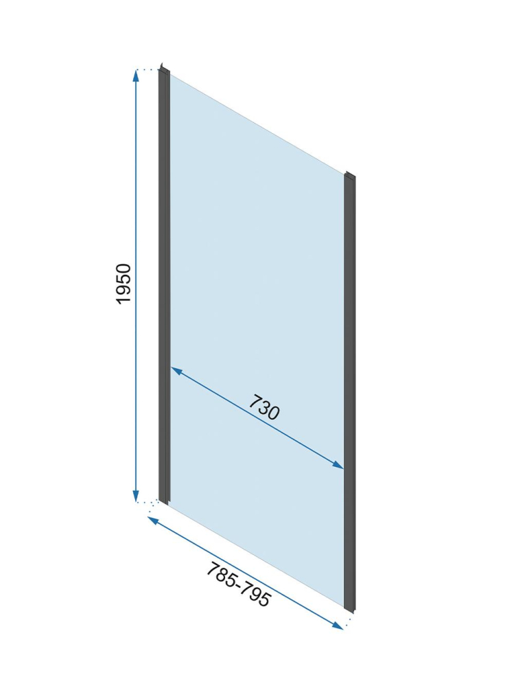 Cabina dus REA Rapid Swing 120x100 cm crom [10]